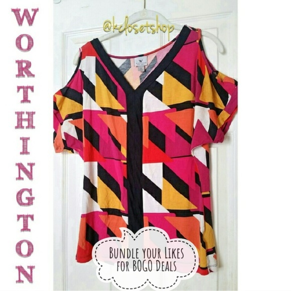 FINAL SALE Worthington® {COLD-SHOULDER DOLMAN TOP} - Picture 7 of 11